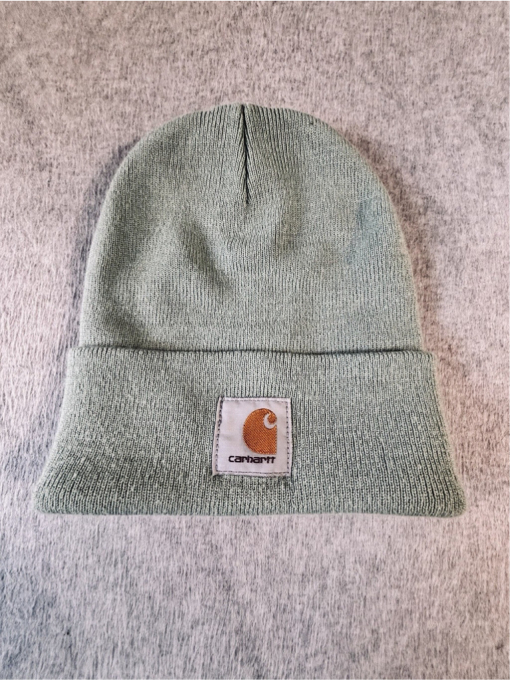 Carhartt A18 L08 Watch Hat Beanie Sage Green Cuffed Logo One Size Unisex